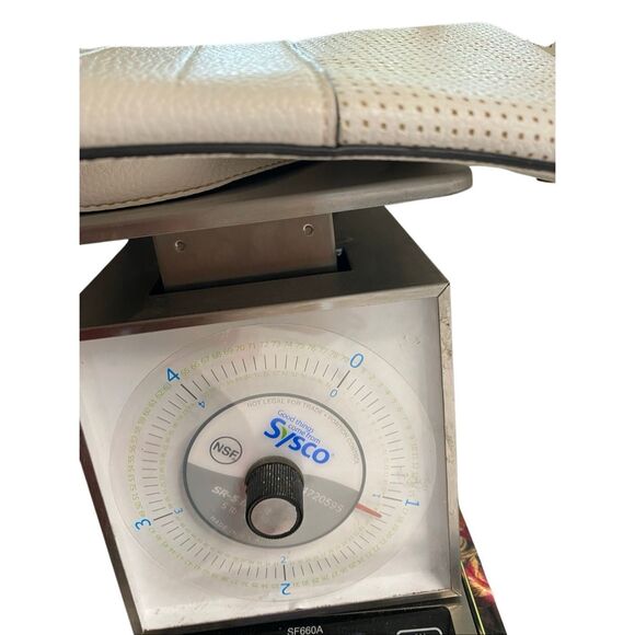 Tahari White Faux Leather Perforated Tote Bag Shoulder Handbag Pebbled Textured - Picture 13 of 13